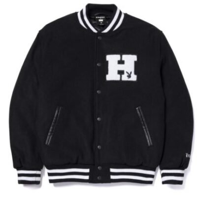 HUF x Playboy Varsity Jacket – Black