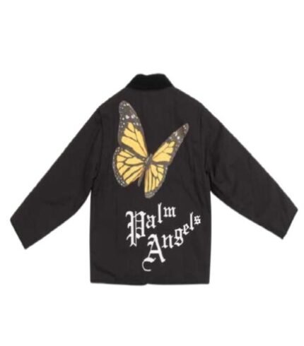 Palm Angels Butterfly Print Jacket -Black