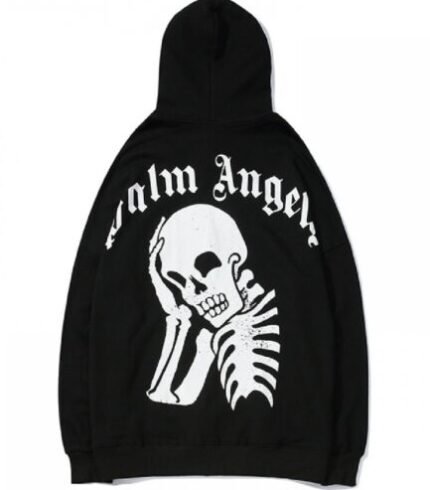 Palm Angels Skeleton Pullover Hoodie -Black