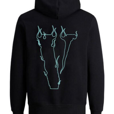 Vlone x Interscope Records F&f Black Hoodie