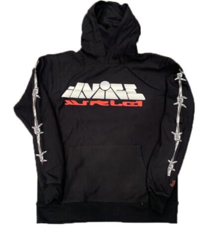Vlone x Juice Wrld Splatter Black Hoodie