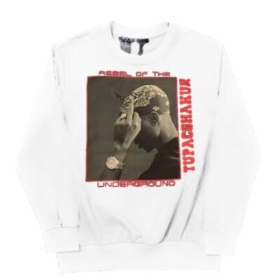 Vlone x Tupac Rebel Of The Underground Sweatshirt – White
