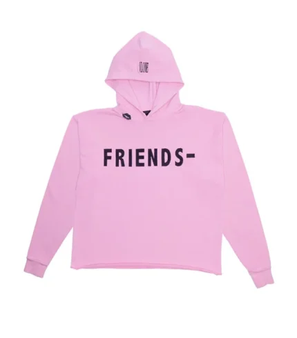 BLACK LIPSTICK FRIENDS- EMBROIDERED HOODIE (Pink)