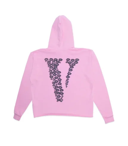 BLACK LIPSTICK FRIENDS- EMBROIDERED HOODIE (Pink)