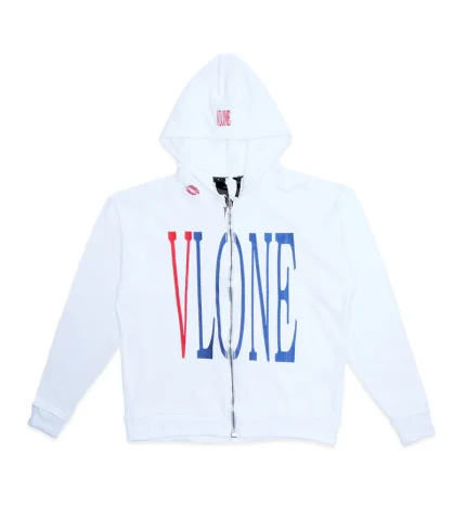RED LIPSTICK OG EMBROIDERED ZIP-UP HOODIE