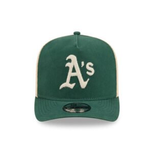 Athletics MLB Grained Dark Green 9FIFTY A-Frame Snapback Adjustable Cap