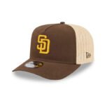 Padres MLB Grained Dark Brown 9FIFTY A-Frame Snapback Adjustable Cap