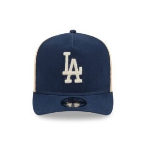 LA Dodgers MLB Grained Dark Blue 9FIFTY A-Frame Snapback Adjustable Cap