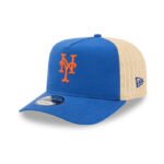 New York Mets MLB Grained Blue 9FIFTY A-Frame Snapback Adjustable Cap