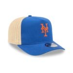 New York Mets MLB Grained Blue 9FIFTY A-Frame Snapback Adjustable Cap