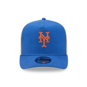 New York Mets MLB Grained Blue 9FIFTY A-Frame Snapback Adjustable Cap