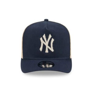 New York Yankees MLB Grained Navy 9FIFTY A-Frame Snapback Adjustable Cap