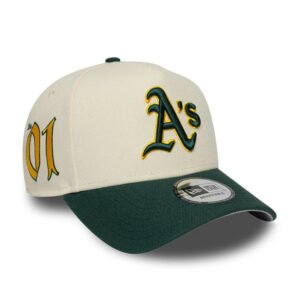 Athletics MLB Side Hit Cream 9FORTY E-Frame Adjustable Cap