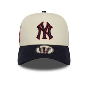 New York Yankees MLB Side Hit Cream 9FORTY E-Frame Adjustable Cap