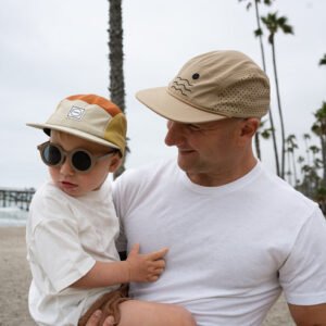 Nylon Five-Panel Hat in Tan